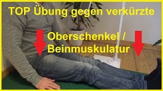 Oberschenkelmuskulatur Beinmuskulatur verkürzt Top Übung ohne Zeitverlust dehnen [upl. by Hasin235]