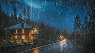 Heavy Rain in a Dark Forest at Night Calming Sounds for Insomnia Meditation and Deep Relaxation [upl. by Aztiray800]