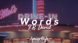 FR David  Words Lyrics [upl. by Anauqat203]