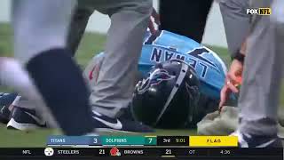 Taylor Lewan gets Intentionally Knocked Out Fight breaks out between Dolphins and Titans [upl. by Pillow830]