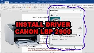 Cara Praktis Install Driver Printer Canon LBP2900 LBP2900B Hemat Disk Space Windows 10 81 7 XP [upl. by Leehar]