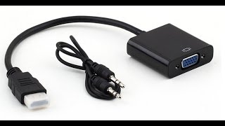 Konwerter Adapter HDMI do VGA  Audio  Dekoder DVBT [upl. by Orlene]