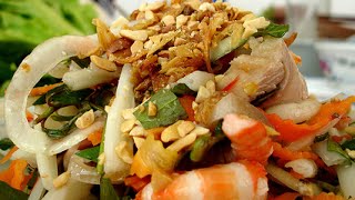 Vietnamese Recipe Lotus Root Salad with Pork and Shrimp GOI NGO SEN Tom Thit [upl. by Artema]