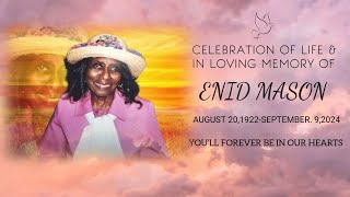 CELEBRATION OF LIFE amp IN LOVING MEMORY OF ENID MASON [upl. by Nolyd]