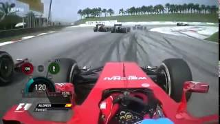 2014 Fernando Alonso Onboard Start Malaysia [upl. by Amron464]