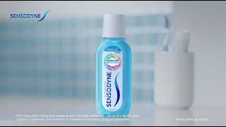 Sensodyne Complete Protection Mouthwash  1 Mouthwash 4 Benefits  Hindi  20 sec [upl. by Anaidni15]