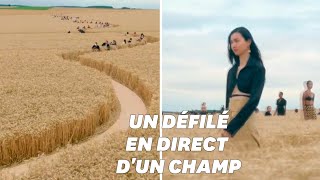 Jacquemus présente sa nouvelle collection en direct dun champ de blé [upl. by Gert]