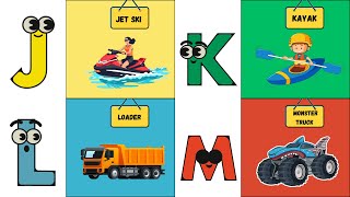 ABC Vehicles Song 🚗✈️  Learn Alphabet with Fun Transportation  UZR Learning abcd kids learning [upl. by Aland556]