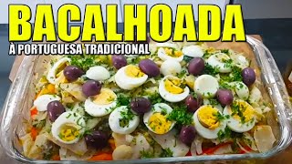 Receita de Bacalhoada à Portuguesa  Bacalhoada  Receita de Bacalhoada Tradicional [upl. by Jillene]