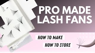 How to make PREMADEPROMADE eyelash extensions  Volume fans [upl. by Athelstan220]