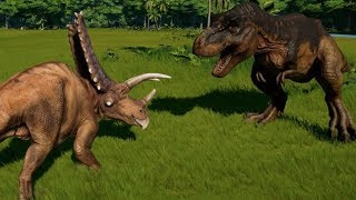 Pentaceratops vs TRex Indominus Rex Indoraptor Spinoraptor Spinosaurus Giganotosaurus amp Carcha [upl. by Acissaj]