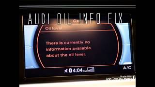 Audi No oil Information available fix [upl. by Yrffoeg]