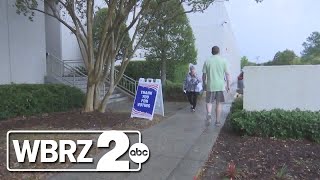 Louisiana voters line up to vote early after early voting opened Friday [upl. by Maxy]