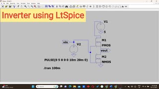 MOSFET Inverter using LtSpice  MOSFET Inverter  LtSpice [upl. by Ayocat78]