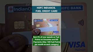 HDFC INDIANOIL CREDIT CARD 👍  HDFC FUEL CREDIT CARD [upl. by Sheffy909]