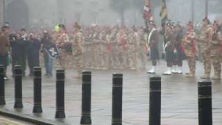 3 Scots Black Watch Bravehearts march in Kirkcaldy 111209 [upl. by O'Conner286]