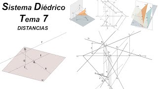 Distancias en Sistema Diédrico  Tema Completo 7 [upl. by Bernetta]