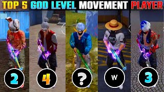 Top 5 Movement Speed Player Free Fire Mobile  World Fastest Player In Free Fire  Free Fire [upl. by Belier]