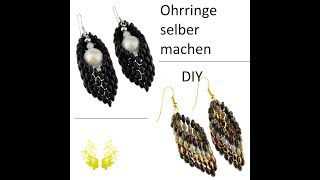 42 Bastelidee  Perlen Ohrringe selber machen mit Twinbeads [upl. by Gide]