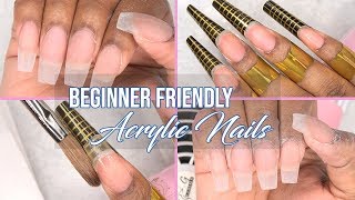 Acrylic Nails Tutorial  How to  Acrylic Nails using Nail Forms  For Beginners [upl. by Hamlet]