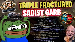 CRAFTING A GG TRIPLE FRACTURED SADIST GARB   Path of Exile Necropolis 324 [upl. by Adnorrehs965]