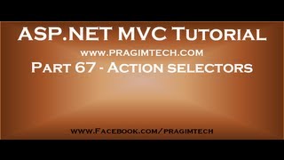 Part 67 Action selectors in mvc [upl. by Noxid]