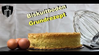 Biskuitboden  Grundrezept  schnell amp einfach selber backen [upl. by Notrem]