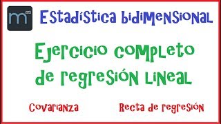 Problema de regresión lineal [upl. by Luelle]