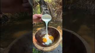 Beef Wellington by a Waterfall beef beefwellington asmrcooking cooking recipe outdoorcooking [upl. by Yatnwahs]