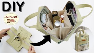 DIY Zipper Organizer Bag For Women Stuff and Cosmetics Keeping  TRAVEL BAG [upl. by Lyda]