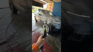 Foam cannon car wash with TataSafari tatamotors foamspray carwash [upl. by Sinnel215]