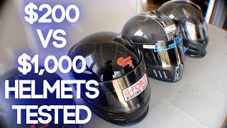 200 vs 1000 Helmet Comparison Bell GP3 vs GForce Revo vs GForce CF3 vs RCI vs Pyrotect [upl. by Ecnaled]