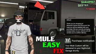 New Solo Car Duplication Glitch Mule Custom Fix The Dead Spot GTA 5 Online [upl. by Ecaroh143]