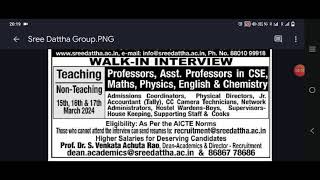 Faculty recruitment in Hyderabad [upl. by Llehsam]