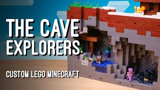 The Cave Explorers  Custom LEGO Minecraft World [upl. by Borchers]