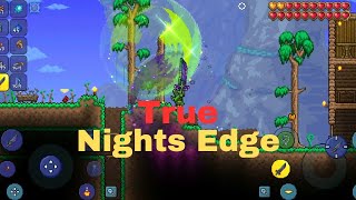 Terraria Mobile Tutorial  True Nights Edge [upl. by Atilahs587]