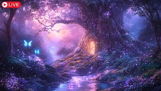 Find Peace in the Healing Forest  432Hz  528Hz Miracle Tones  Relax amp Restore  Live 11H  No ADS [upl. by Bonina]