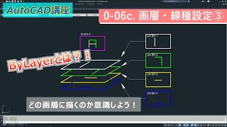 【AutoCAD LT】006c 画層・線種設定3 ～2次元の図面が描けるようになるための解説動画～ [upl. by Nirik990]