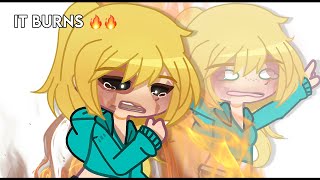 IT BURNS BURNS BURNS 🔥🔥  Island of the slaughter AU x Gacha club  Bridgette Total drama [upl. by Kcirdderf]