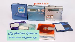 My Minidisc Recorders Sony MZR900 MZN910 Panasonic SJMJ10 player amp MD discs [upl. by Ainahs650]