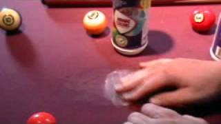 Winning Colours Stain Remover removing stains off of pool table [upl. by Ikim532]