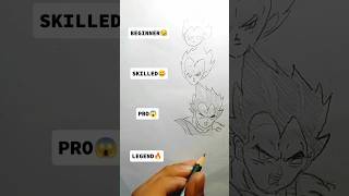 How to draw Vegeta in different level shorts drawing anime dragonball [upl. by Assin]