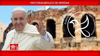 Papst Franziskus in Verona Besuch im Gefängnis  18 Mai 2024 [upl. by Nelak189]