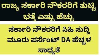 Karnataka Government Employees DA Todays Big Update 3 DA Good News [upl. by Aimas]