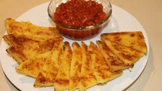 Polenta Triangles with Spicy Tomato Relish Party FoodFinger Food [upl. by Ilka]