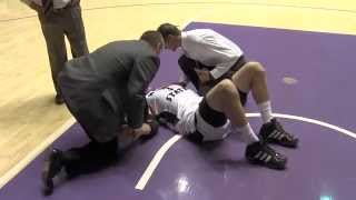 Weber St vs San Jose  Graphic basketball injury [upl. by Teik]