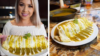 HOW TO MAKE GREEN CHILE SMOTHERED BURRITOS [upl. by Emily]