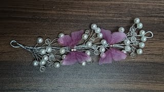 Making Hair Brooch at homeMaking Fashionable Jewellery at homePearl Hair BroochDIY Jewellery [upl. by Klotz302]