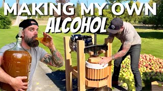 Making My Own Alcohol  How to Turn Apple Juice Into Cider [upl. by Sucramel]