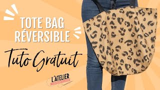 Tuto gratuit  coudre un sac tote bag réversible [upl. by Rodgers]